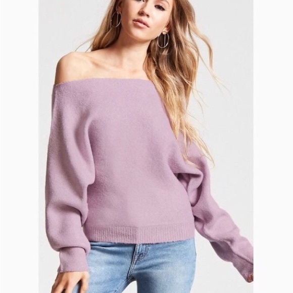 Forever 21 Off the Shoulder Sweater - Picture 1 of 3